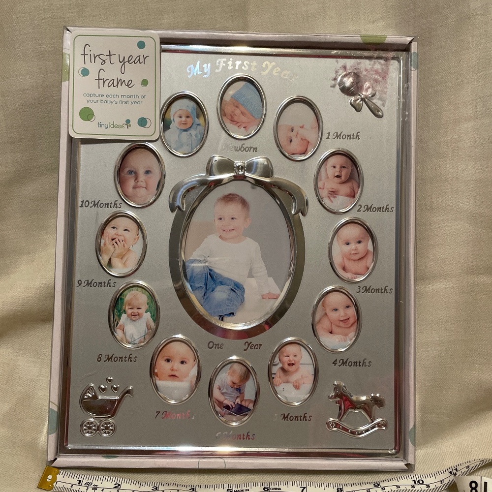 First year baby picture frame